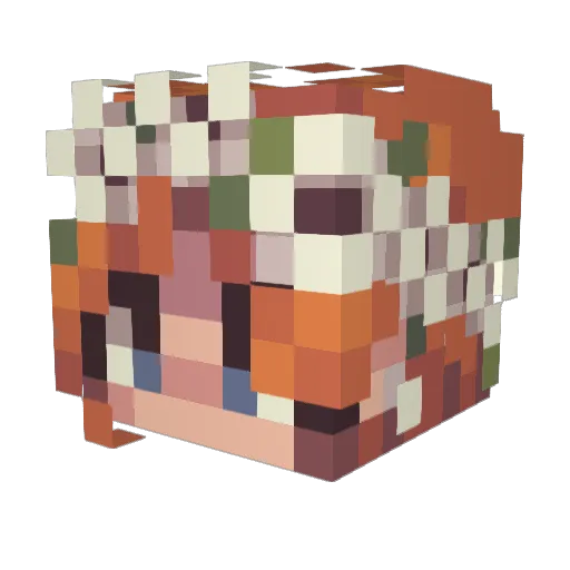 _jewellee_ Minecraft avatar head, 3D render