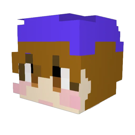 _jihwanGG_ Minecraft avatar head, 3D render