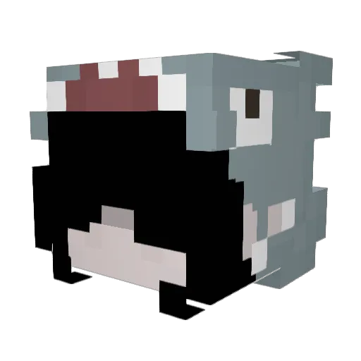 _jixblade Minecraft avatar head, 3D render