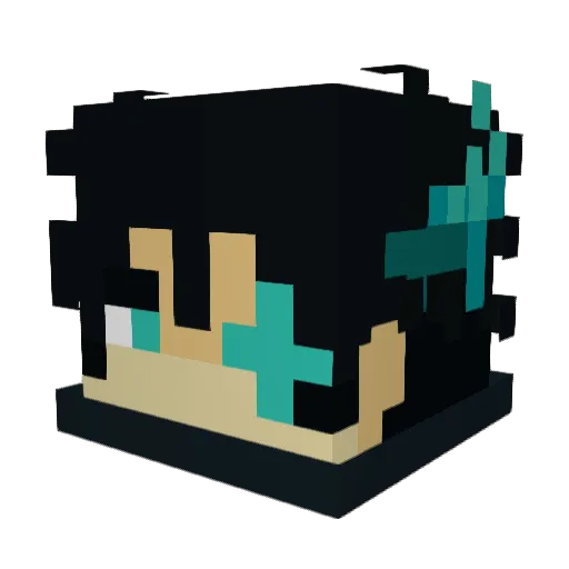 _jmanzz Minecraft avatar head, 3D render