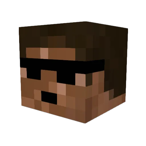 _jrf_ Minecraft avatar head, 3D render