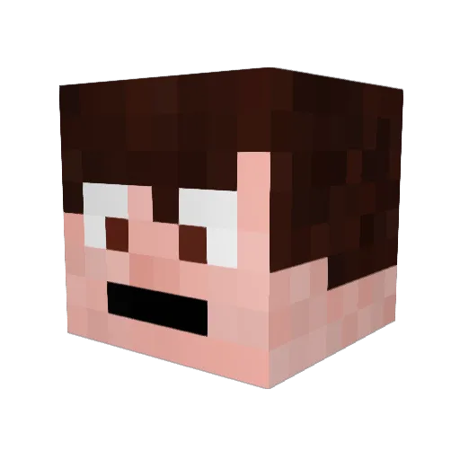 _judger Minecraft avatar head, 3D render