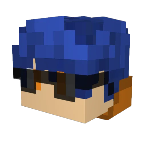 _junjun1z Minecraft avatar head, 3D render