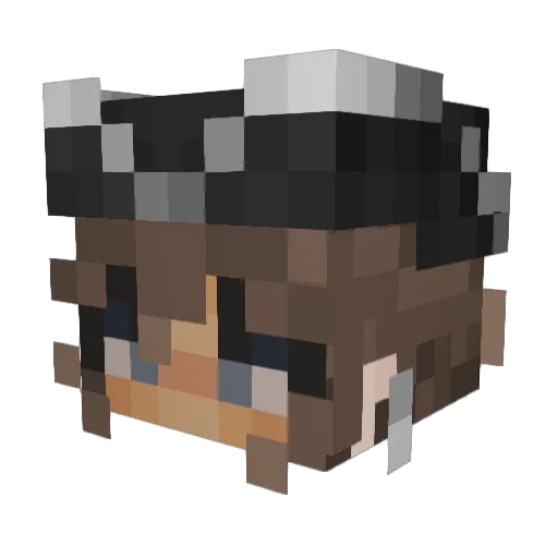 _just_inja_ Minecraft avatar head, 3D render