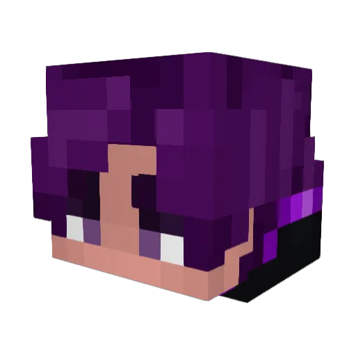 _justaGas Minecraft avatar head, 3D render