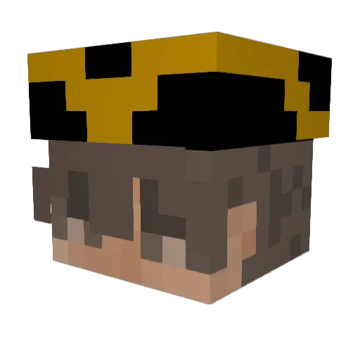 _jvdf Minecraft avatar head, 3D render