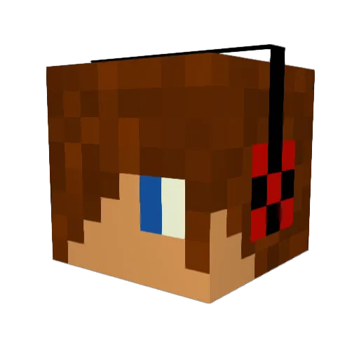 _jyxr_ Minecraft avatar head, 3D render