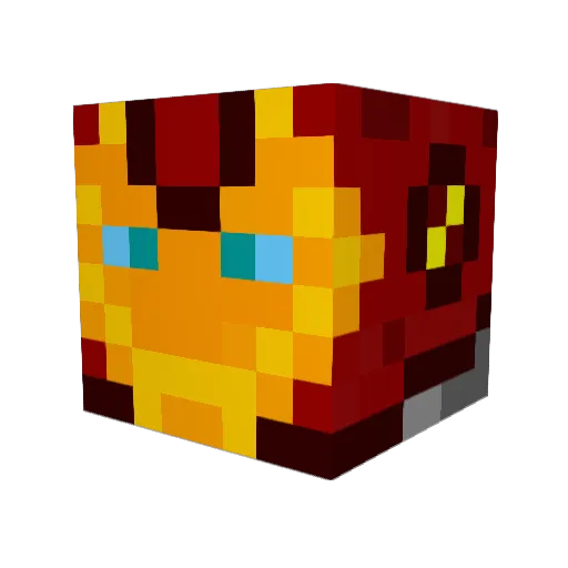 _k0ko_ Minecraft avatar head, 3D render