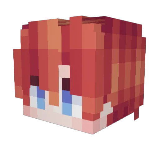 _k1nx Minecraft avatar head, 3D render