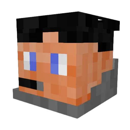_k4mil_ Minecraft avatar head, 3D render