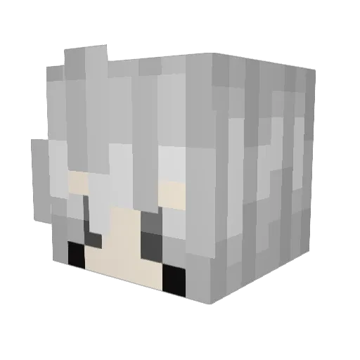 _k_1_t_ Minecraft avatar head, 3D render