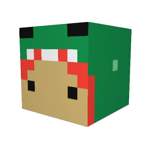 _ka1e_ Minecraft avatar head, 3D render