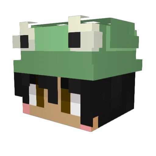 _kahh Minecraft avatar head, 3D render