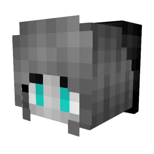 _kales_ Minecraft avatar head, 3D render