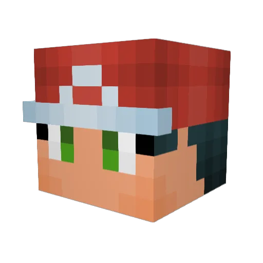 _kalos_ Minecraft avatar head, 3D render