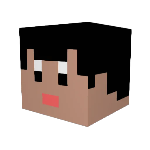 _kalrm Minecraft avatar head, 3D render