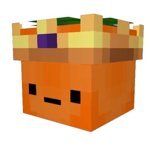 _karot_ Minecraft avatar head, 3D render