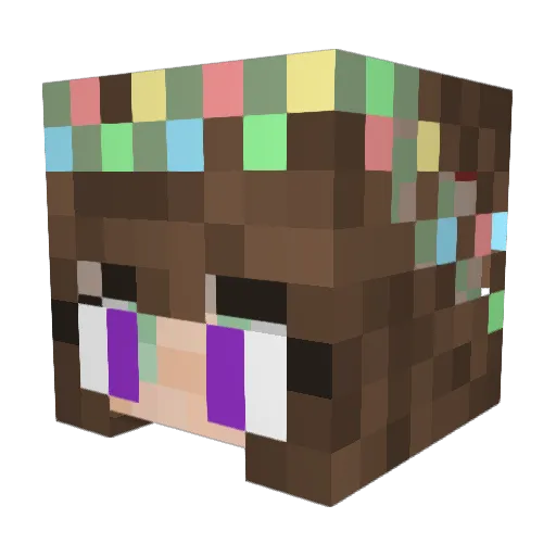 _kathy_b Minecraft avatar head, 3D render