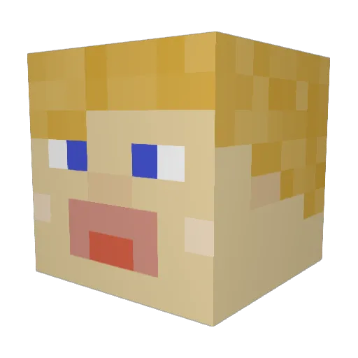 _katorade_ Minecraft avatar head, 3D render
