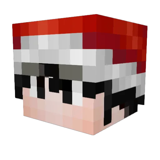 _katsu Minecraft avatar head, 3D render