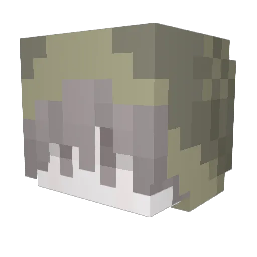 _kaua Minecraft avatar head, 3D render