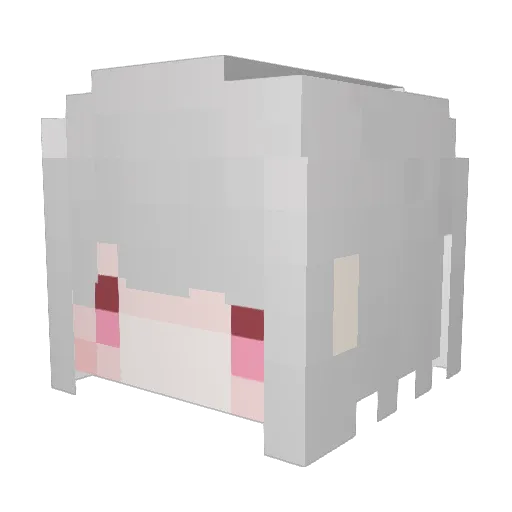 _kcp Minecraft avatar head, 3D render