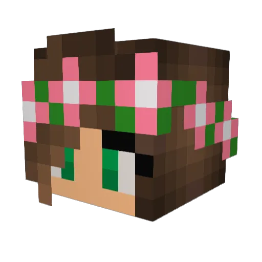 _kdle Minecraft avatar head, 3D render