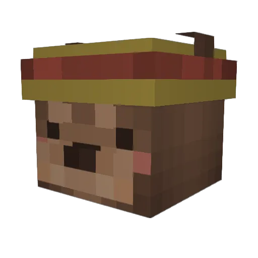 _kees_12 Minecraft avatar head, 3D render