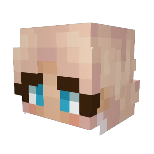 _keng0_ Minecraft avatar head, 3D render