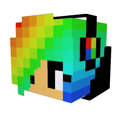 _kereD_ Minecraft avatar head, 3D render