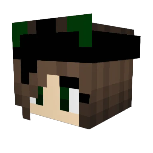 _kershie_ Minecraft avatar head, 3D render