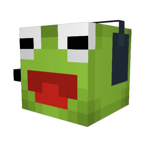 _kiki_05 Minecraft avatar head, 3D render