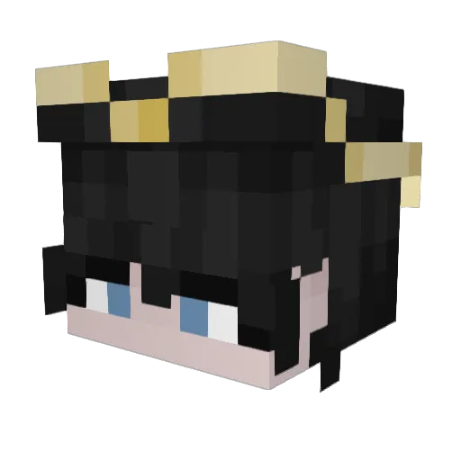_king_alex Minecraft avatar head, 3D render