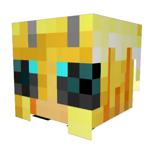 _kiranubu Minecraft avatar head, 3D render