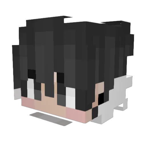 _kls_kls_ Minecraft avatar head, 3D render