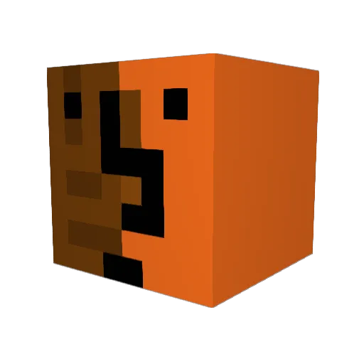 _knit Minecraft avatar head, 3D render