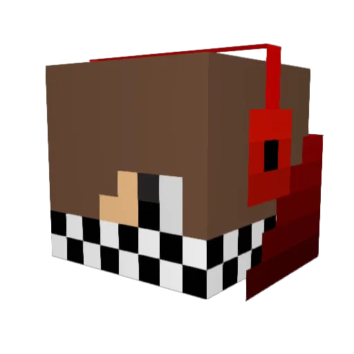 _knuckleDUSTER_ Minecraft avatar head, 3D render
