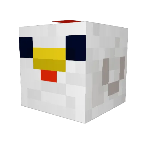 _koil Minecraft avatar head, 3D render