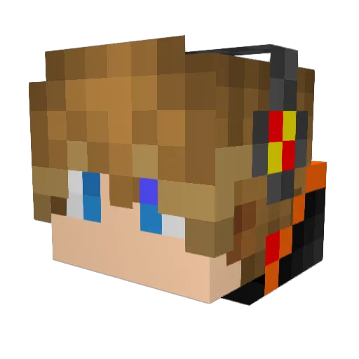 _kokoman_ Minecraft avatar head, 3D render