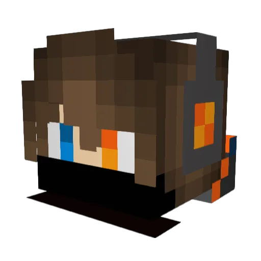 _komorebiii Minecraft avatar head, 3D render