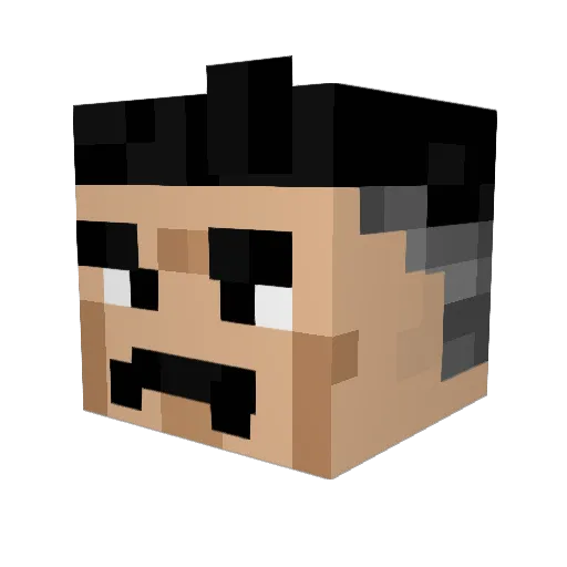 _kopo_ Minecraft avatar head, 3D render