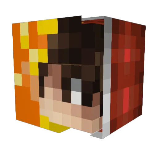 _kplx_ Minecraft avatar head, 3D render
