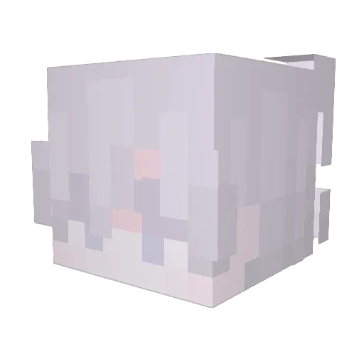 _kqk Minecraft avatar head, 3D render