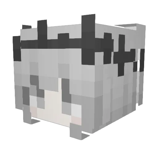 _krispify_ Minecraft avatar head, 3D render