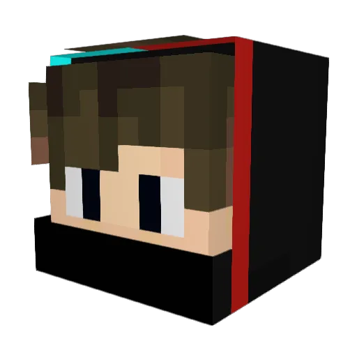 _kubar Minecraft avatar head, 3D render