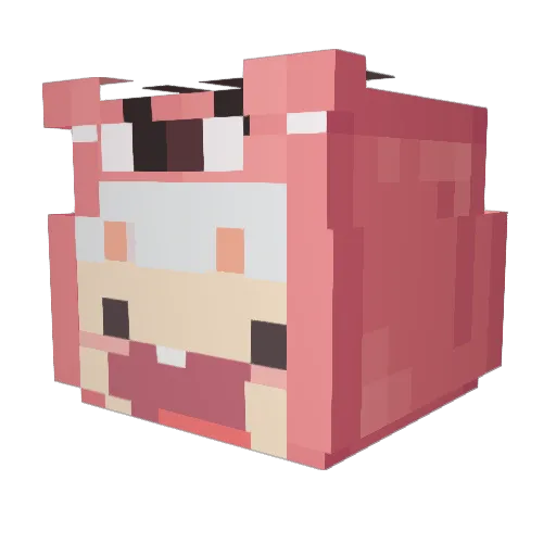 _kusiro Minecraft avatar head, 3D render