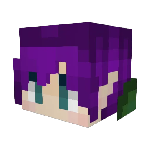 _kuuroku_ Minecraft avatar head, 3D render