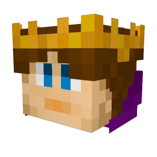_kvn Minecraft avatar head, 3D render
