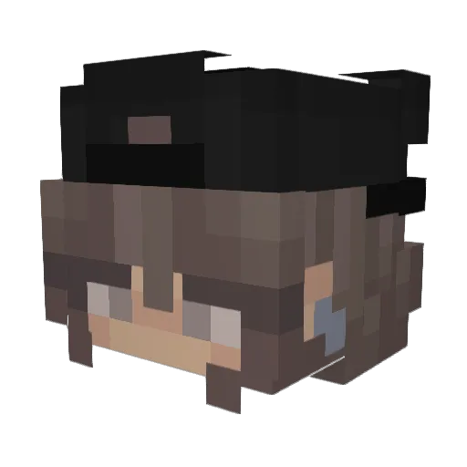 _kxtryn Minecraft avatar head, 3D render