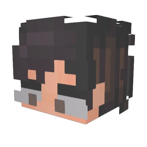 _kykagi Minecraft avatar head, 3D render
